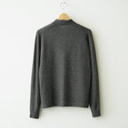 HIGH GAUGE SOFT CASHMERE KNIT SHIRT CARDIGAN #CHARCOAL [A26AC03SM]