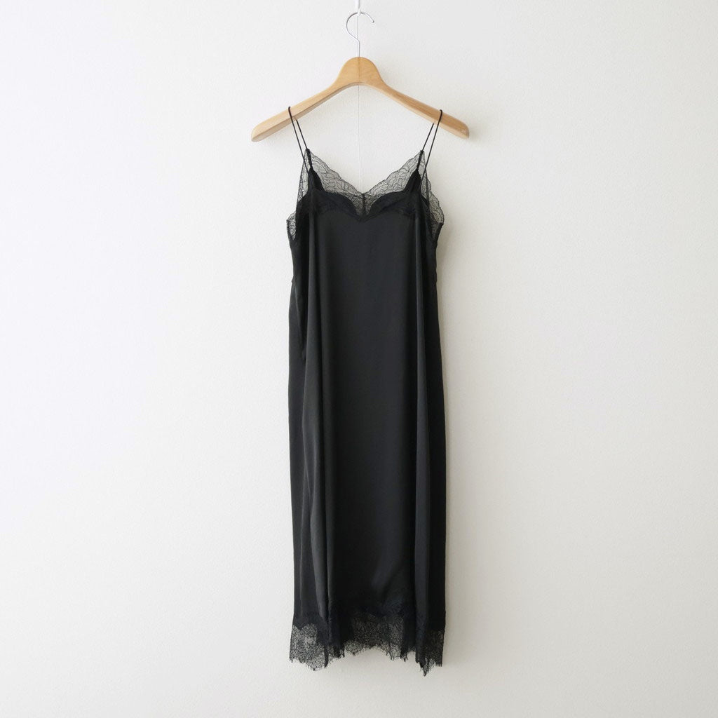 Satin Lace Dress #BLK [12610317]