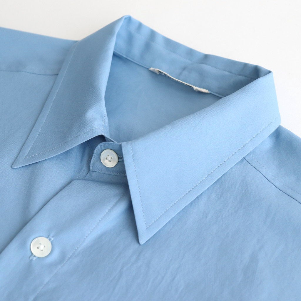 WASHED FINX TWILL BIG SHIRT #BLUE [A25AS02TN]