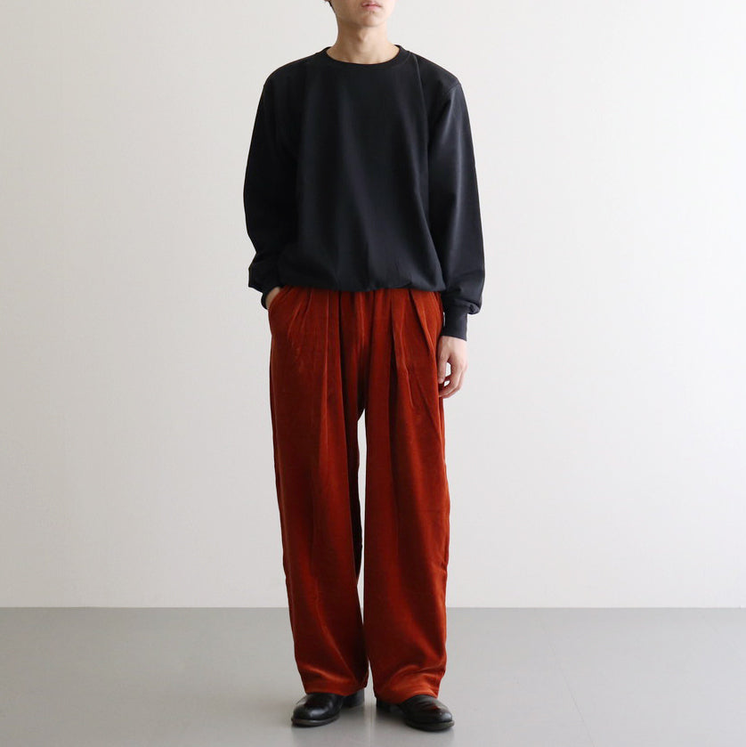 Compact Velour Easy Pants #BRICK [GM243-70292]