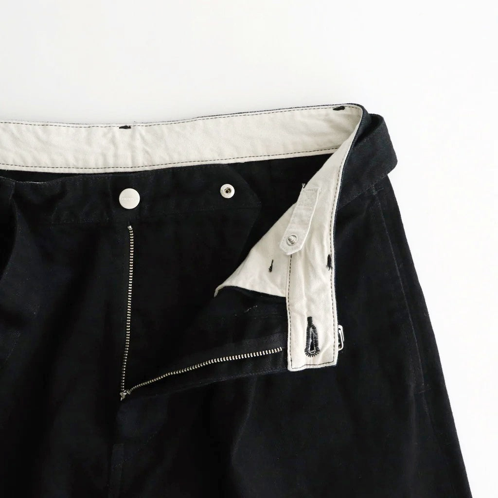 Selvage Denim Belted Pants #BLACK_WASHED [GU253-40064RB]