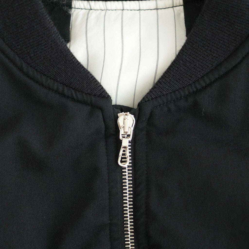 Fulled Wool Twill Flight Jacket #BLACK [GU263-30411]