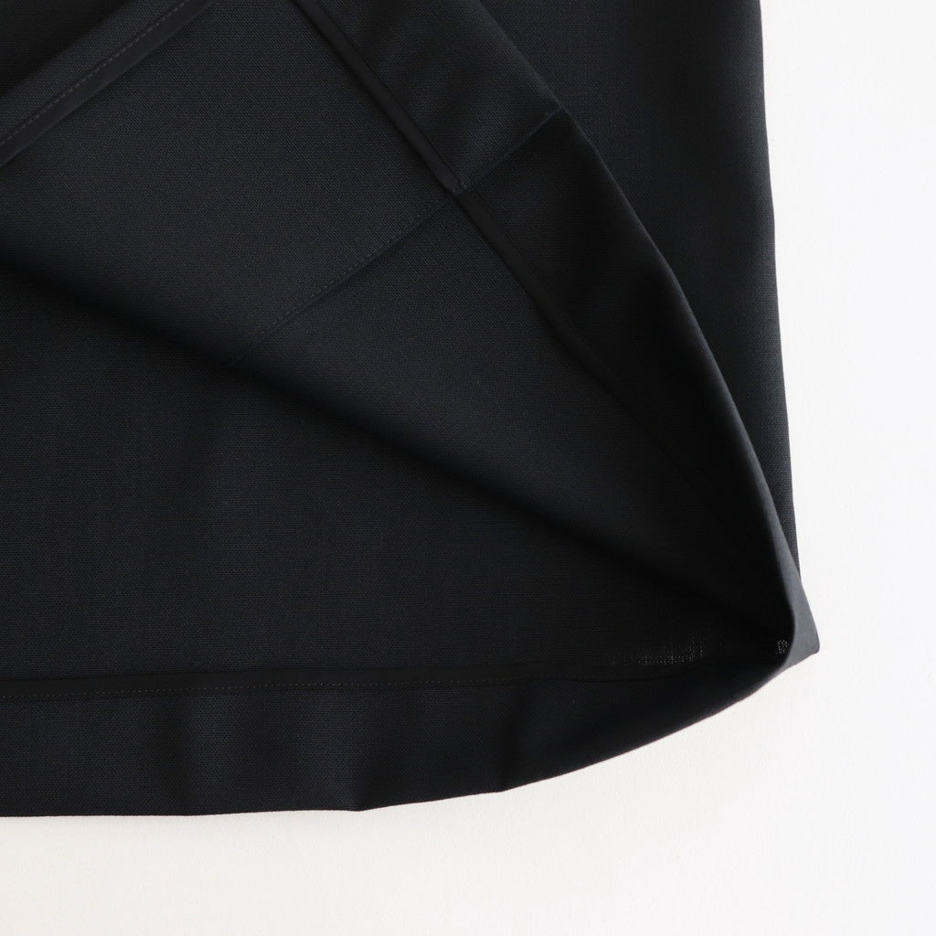 WOOL KID MOHAIR HOP SACK SLIT SKIRT #DARK NAVY [A25SS06MH]
