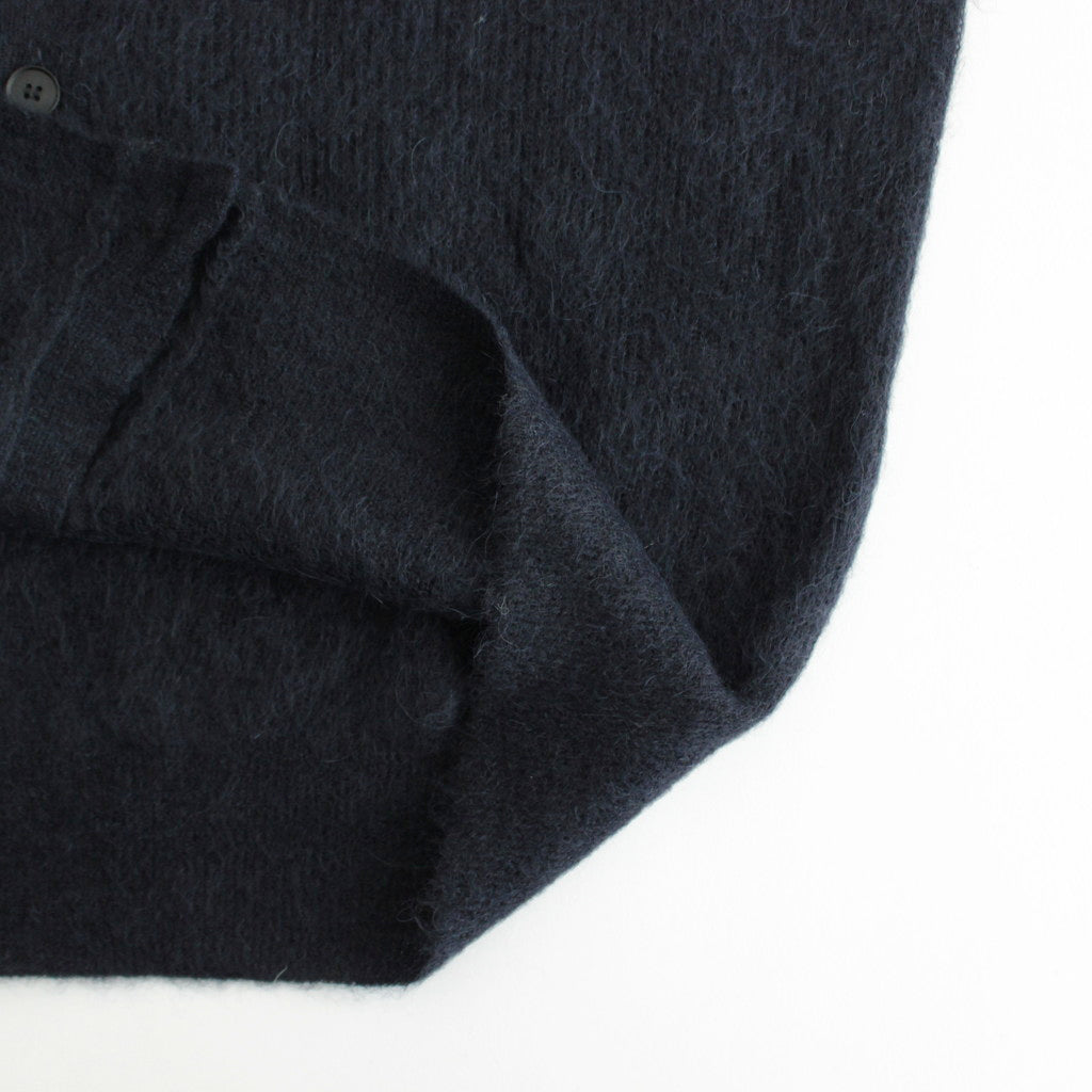 BABY SURI ALPACA SHEER KNIT SHIRT CARDIGAN #NAVY [A24AC01AK