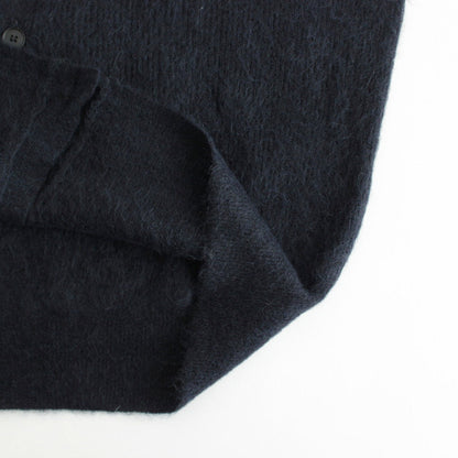 BABY SURI ALPACA SHEER KNIT SHIRT CARDIGAN #NAVY [A24AC01AK]