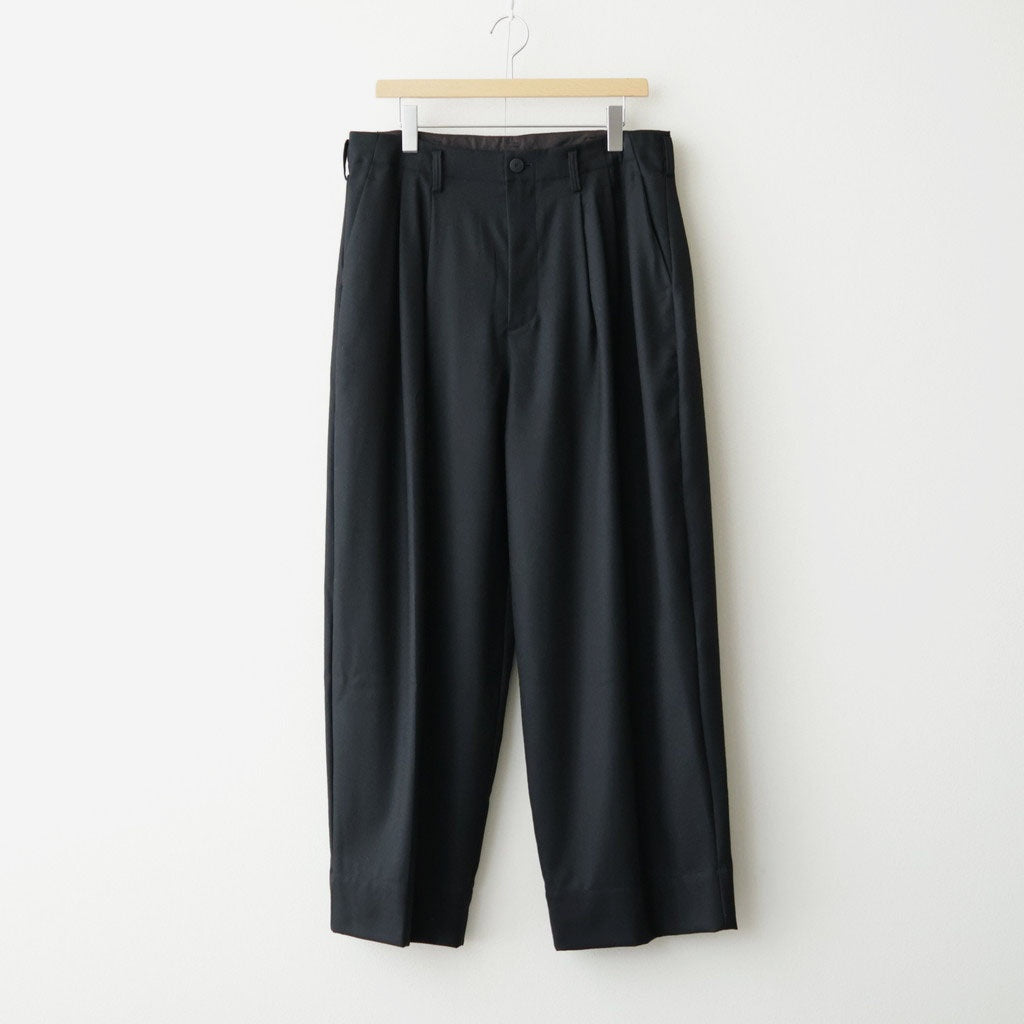 よそいきシンプル2タックワイドPT #BLACK [D226-P153]