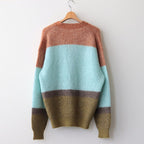 MOHAIR BORDER CARDIGAN #PINK [YK23FW0571S]