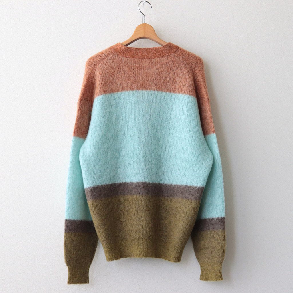 MOHAIR BORDER CARDIGAN #PINK [YK23FW0571S]