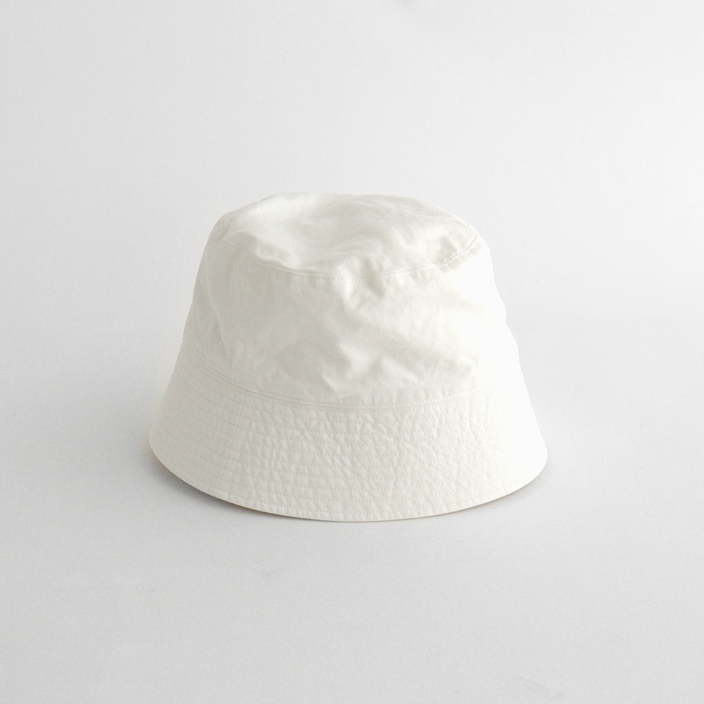 GARMENT-DYED FINX CHINO BUCKET HAT MADE BY KIJIMA TAKAYUKI #WHITE