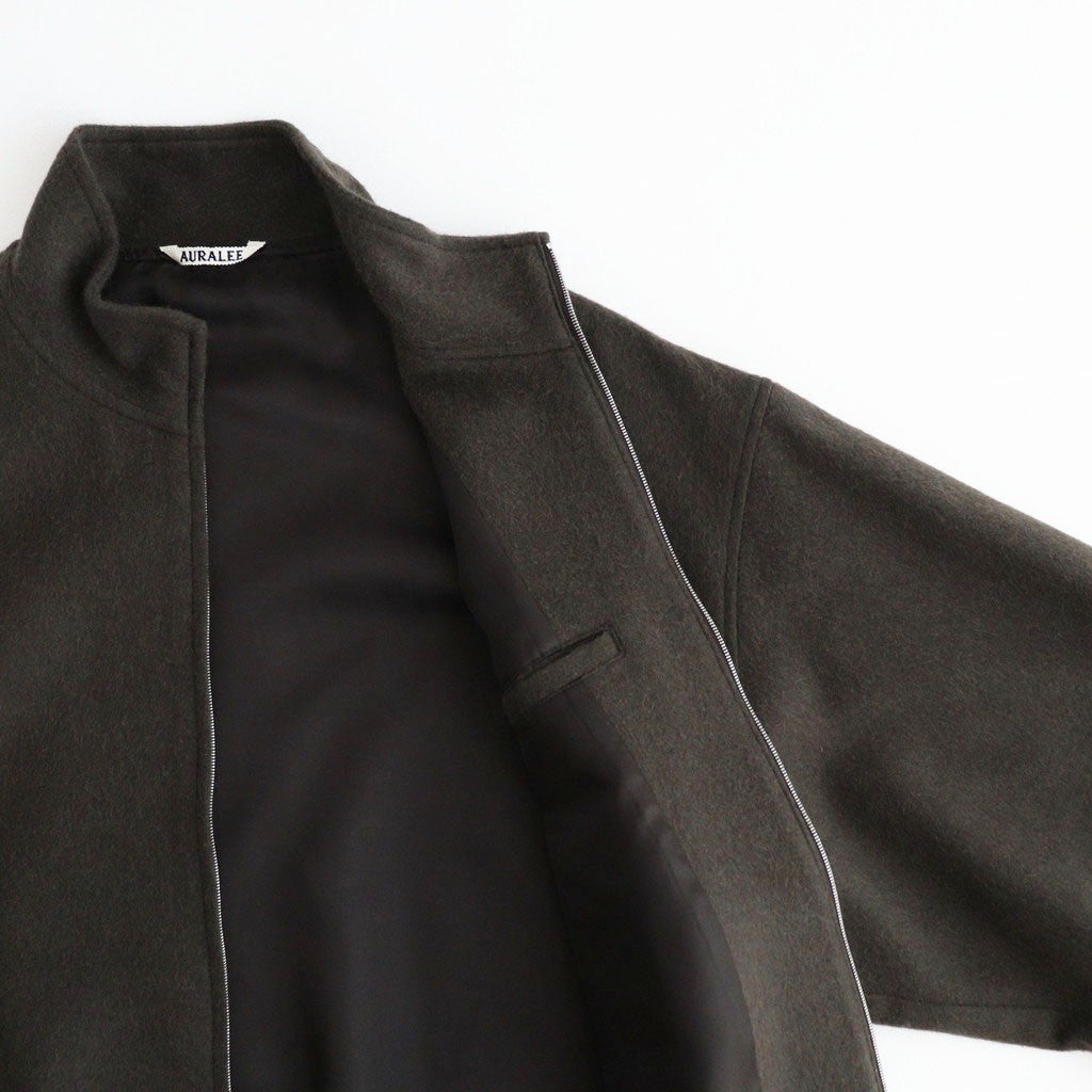 BABY CAMEL FLANNEL ZIP BLOUSON #DARK BROWN [A26AB03BF]