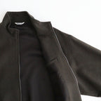 BABY CAMEL FLANNEL ZIP BLOUSON #DARK BROWN [A26AB03BF]