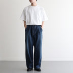 Selvage Denim Two Tuck Pants #INDIGO_DARK FADE [GU253-40061DB]