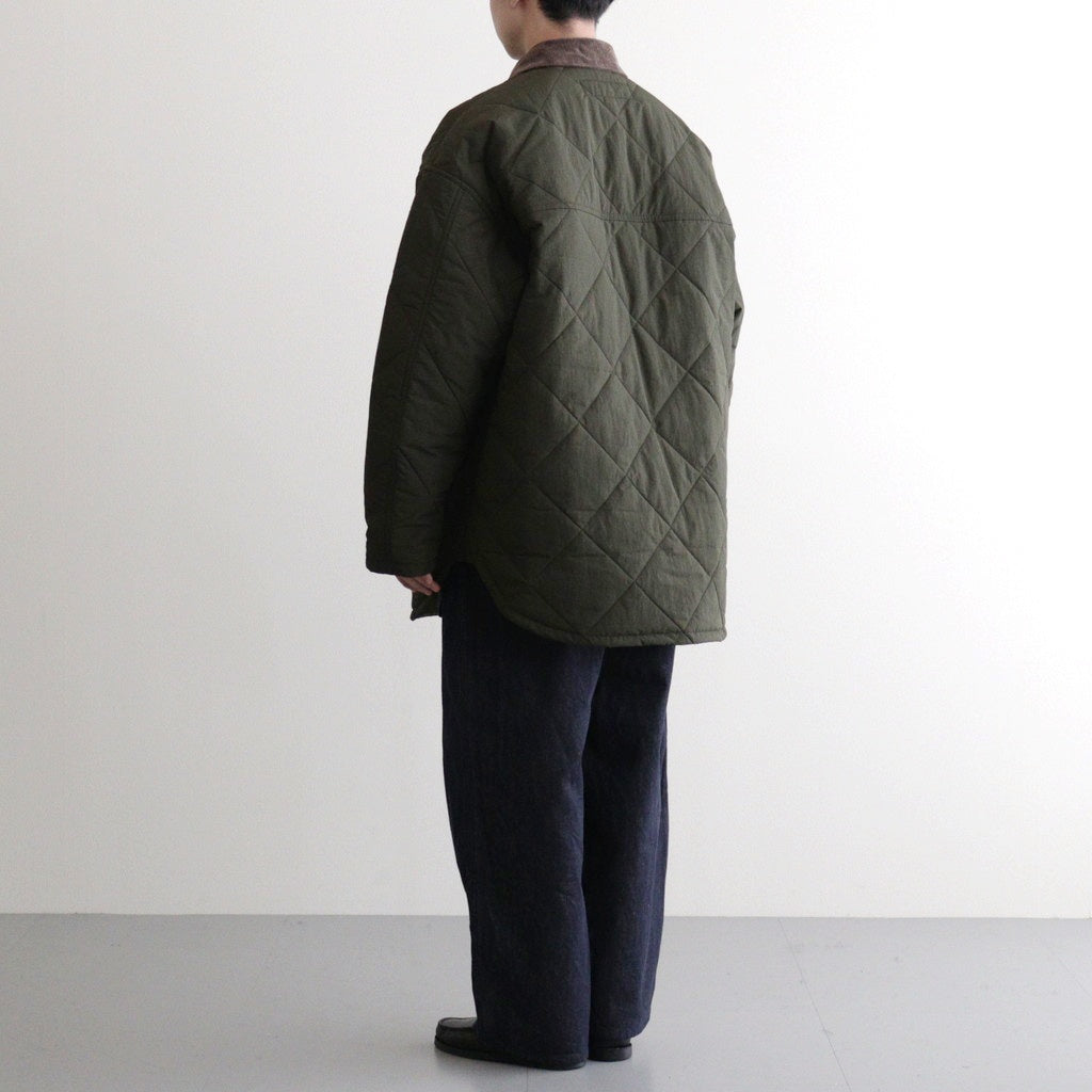 ナイロンタッサーキルトコート #KHAKI [HP-J026-051]
