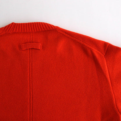 EXTRA FINE WOOL WARM KNIT CREW NECK LS #ORANGE [ST.988]