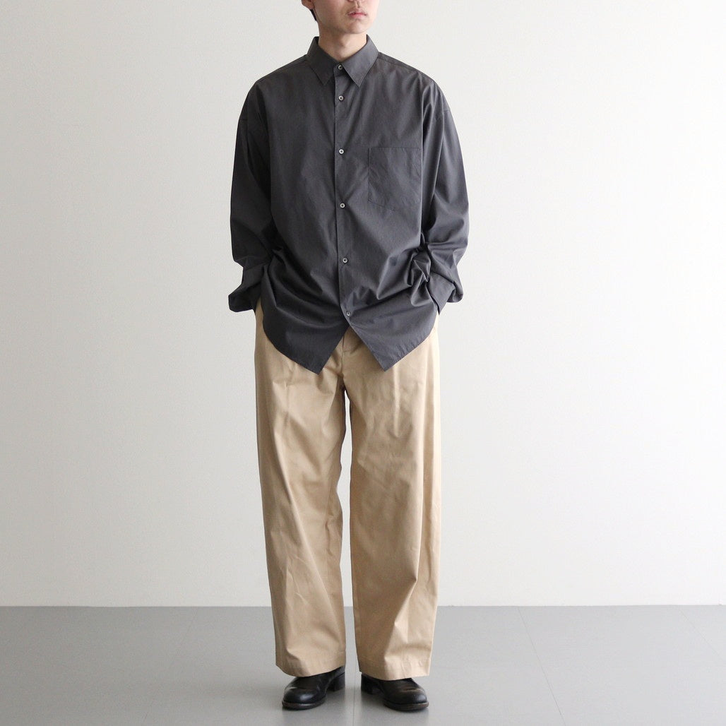 Broad L/S Oversized Regular Collar Shirt #C.GRAY [GM251-50001B]