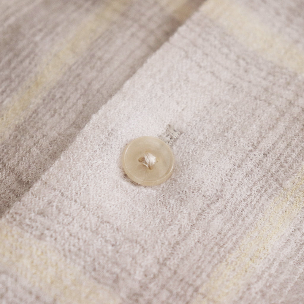 AIRY WOOL CHECK SHIRT #YELLOW GRAY CHECK [A24AS02WN]