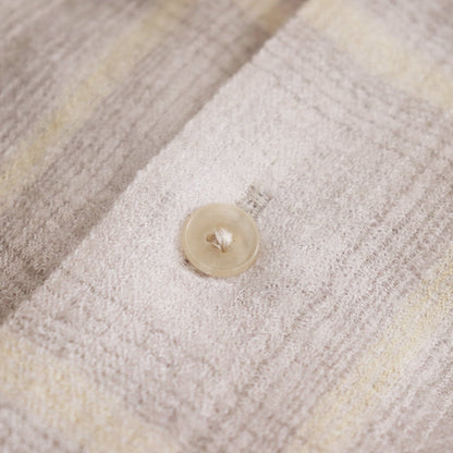 AIRY WOOL CHECK SHIRT #YELLOW GRAY CHECK [A24AS02WN]