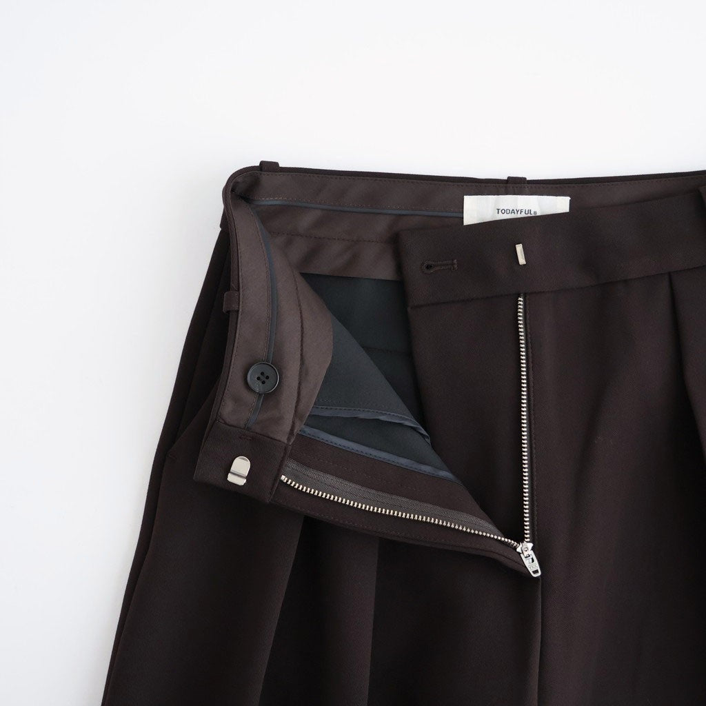Bonding Wide Trousers #D/BRN [12620723]