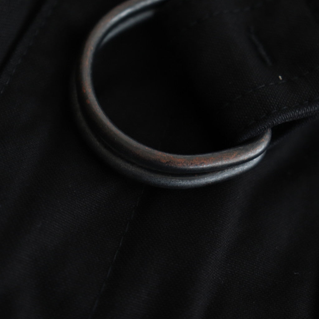 綿オックス 製品染め ベルトパンツ #BLACK [HN-P011-051]