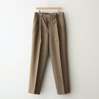 BLUEFACED WOOL TWO-TUCK SLACKS #BROWN CHECK [A25SP02BA]