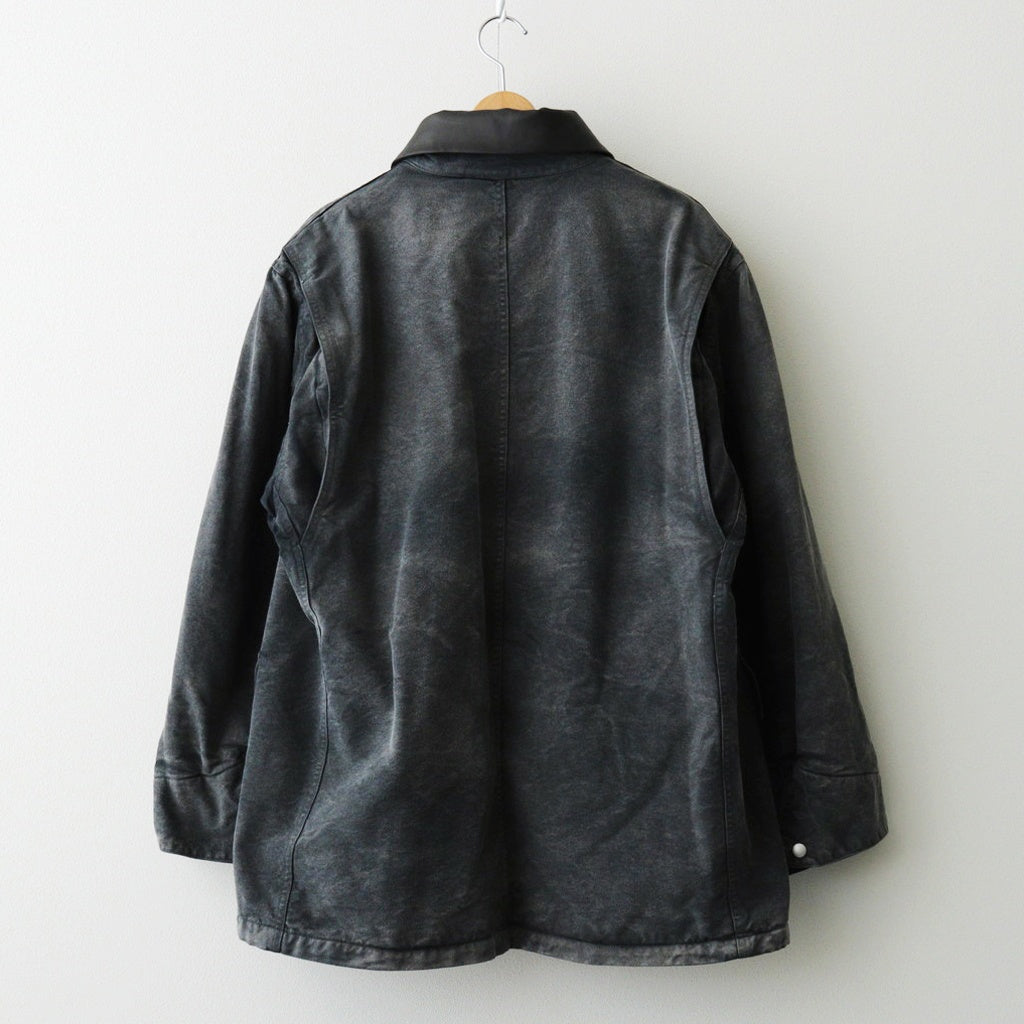 PRODUCT DYED ORGANIC COTTON DUCK BLOUSON #FADED BLACK [A25AB01CD