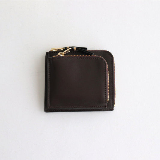 L字型ZIP財布 - OUTSIDE POCKET #BROWN [8Z-X031-051]