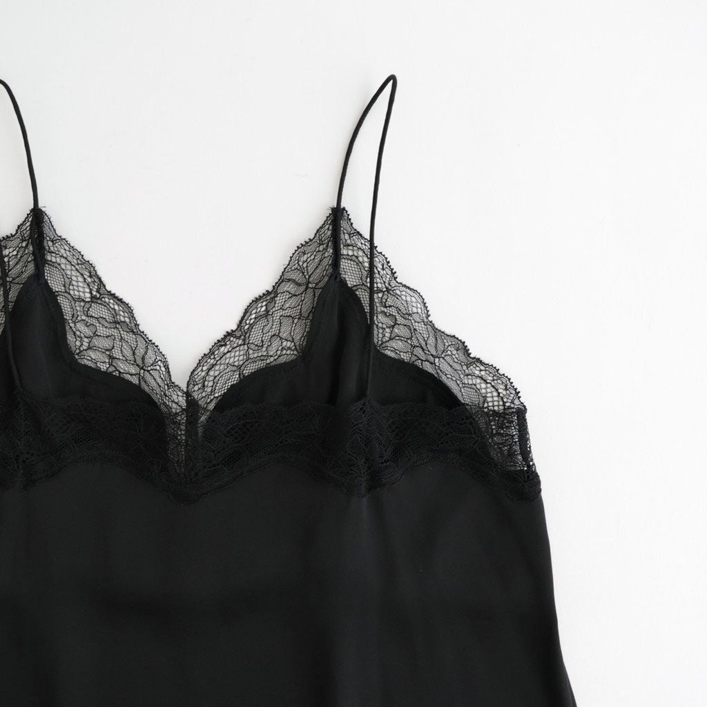 Satin Lace Dress #BLK [12610317]