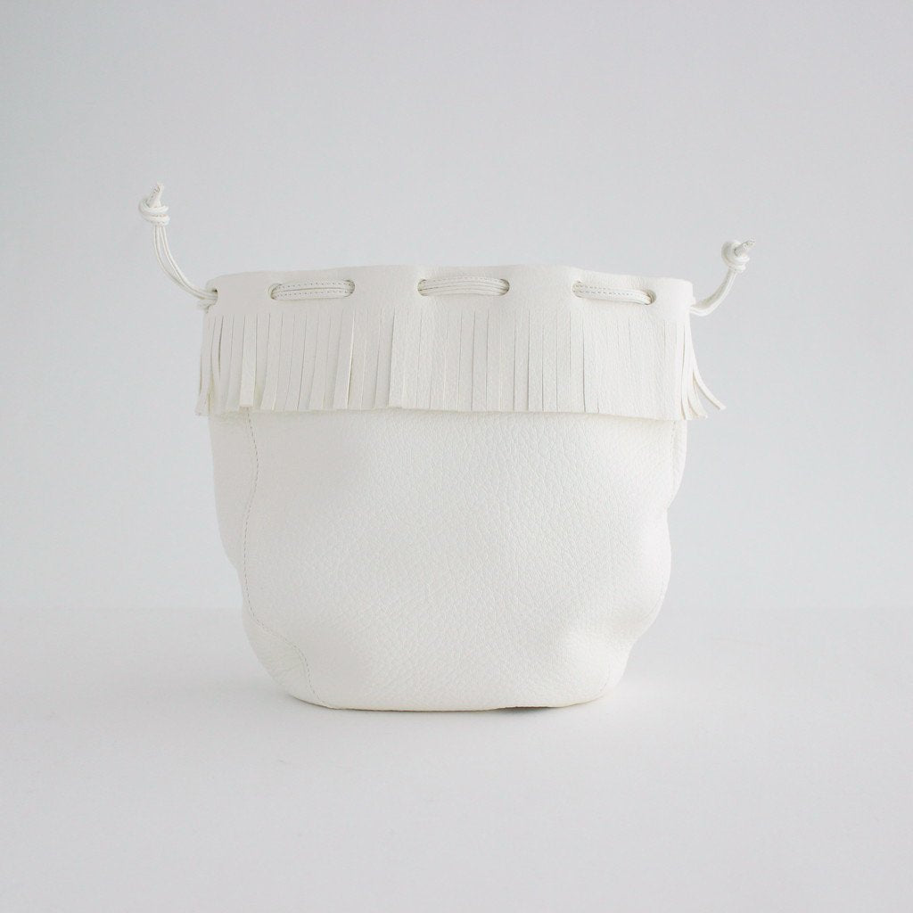 FRINGE SHOULDER POUCH：S #WHITE [DA67]