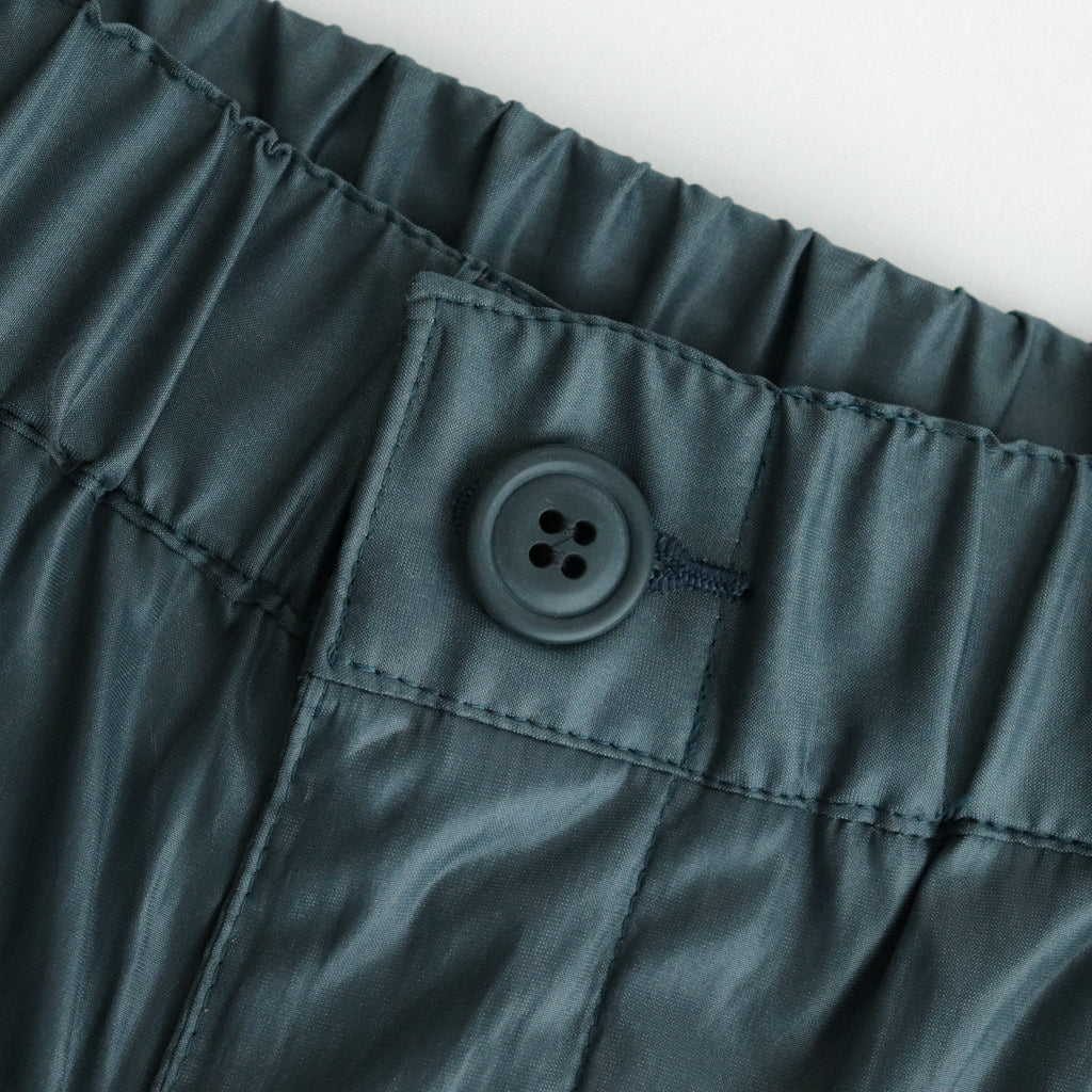 LEATHER LIKE POLYESTER CARGO PANTS #DUSTY GREEN [YK24SS0638P]