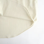 SUPER FINE WOOL STRIPE SHIRT #IVORY WHITE STRIPE [A26SS01WW]