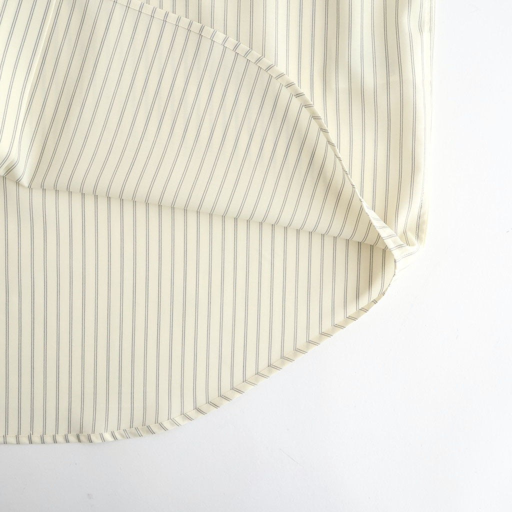 SUPER FINE WOOL STRIPE SHIRT #IVORY WHITE STRIPE [A26SS01WW]