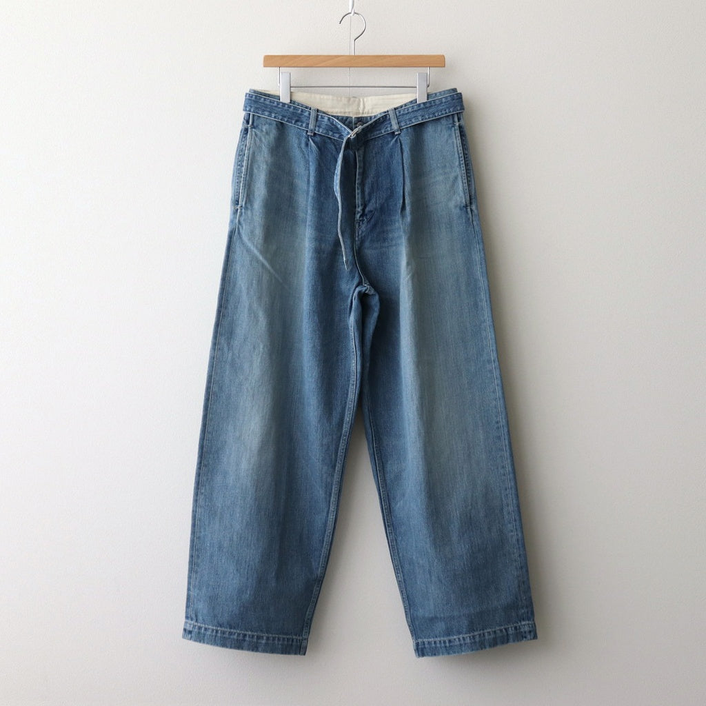 Selvage Denim Belted Pants #INDIGO LIGHT FADE [GU251-40192LB]