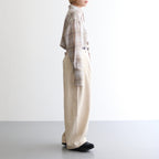 AIRY WOOL CHECK SHIRT #YELLOW GRAY CHECK [A24AS02WN]