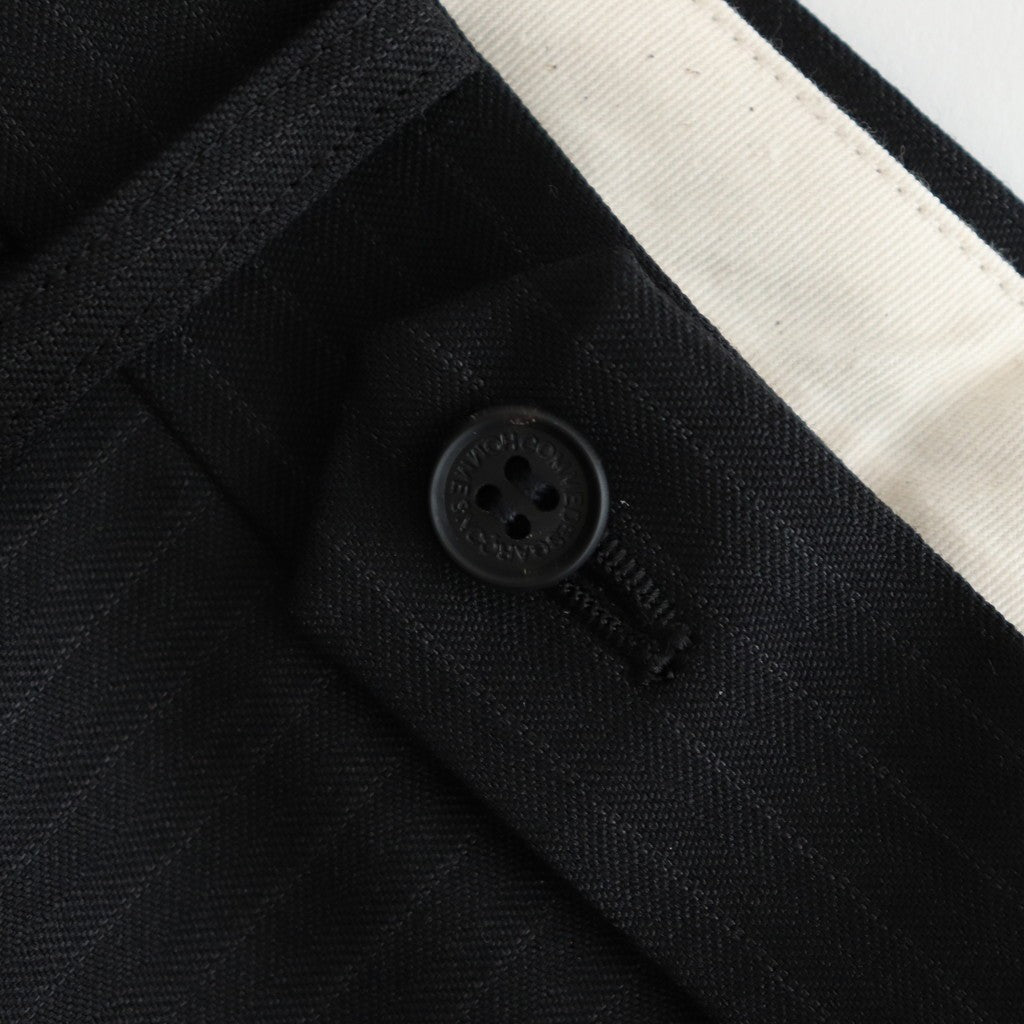 ウールエステルヘリンボーントラウザーズ #BLACK [HP-P001-051]