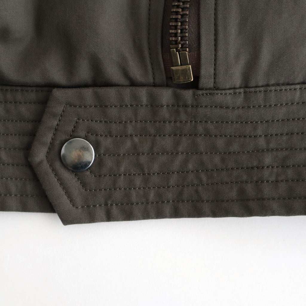 WASHED FINX COTTON GABARDINE FLIGHT BLOUSON #DEEP OLIVE [A25AB01HM]