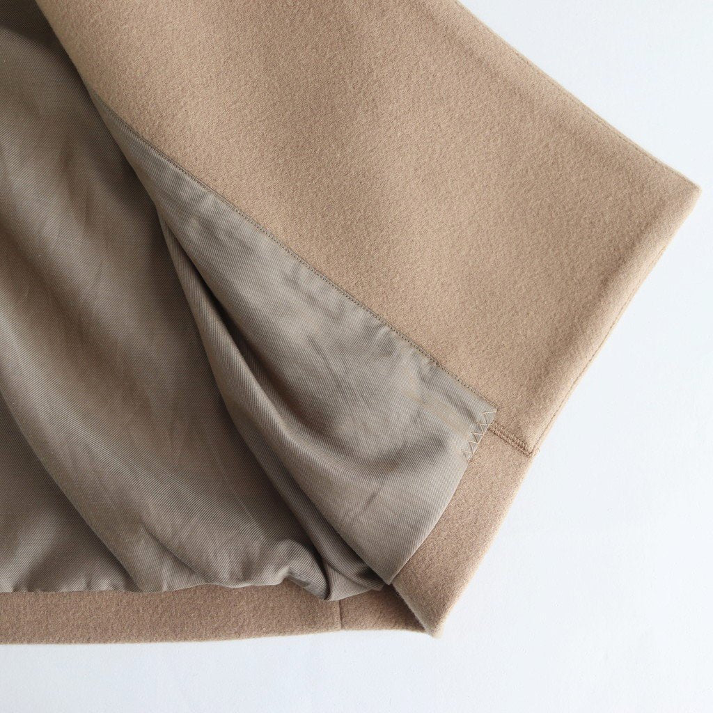 NHLCT｜ベビーラムウールダブルクロス ショールコート #CAMEL [A9-NC072CT]