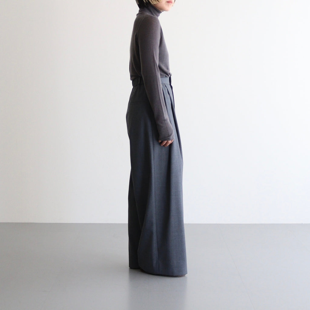 TENCEL SILK CIRCULER RIB TURTLENECK SWEATER #CHARCOAL GRAY(004) [KRAGGW0703]