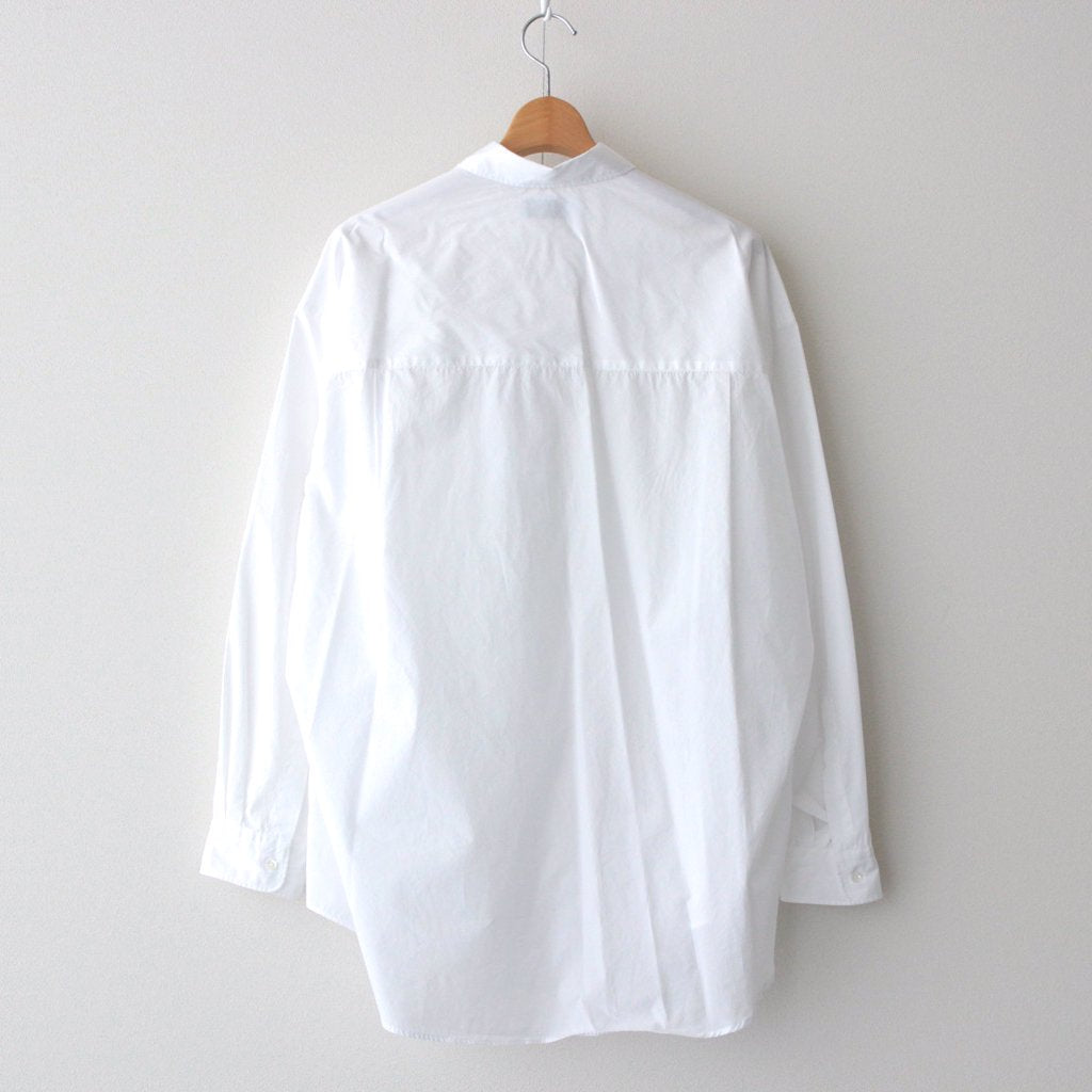 Broad L/S Oversized Regular Collar Shirt #WHITE [GM234-50001B]
