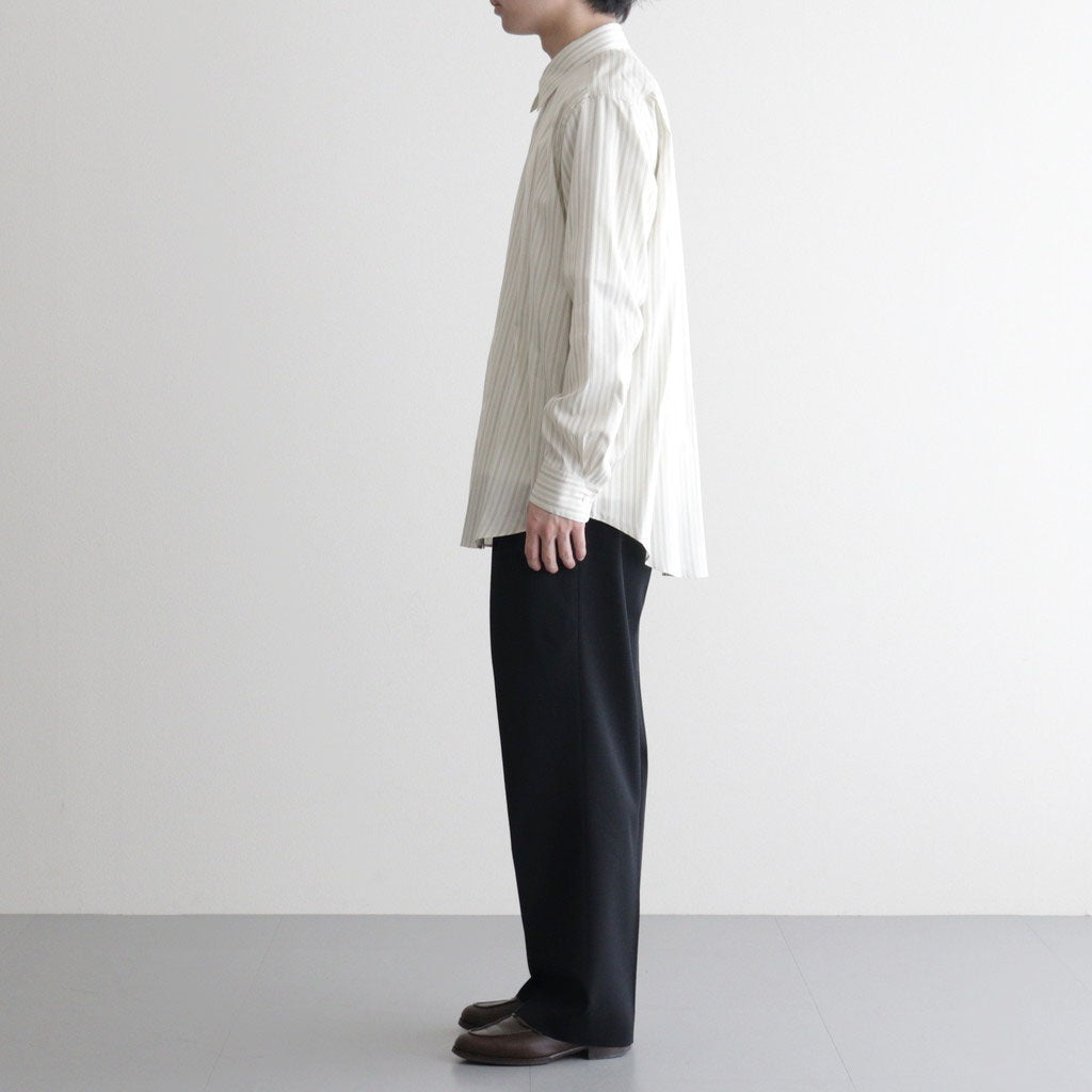 COTTON SILK STRIPE SHIRT #IVORY STRIPE [A26SS01CS]