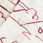 EMBROIDERY OPEN COLLAR SHIRT #WHITE [YK25SS001004SH]