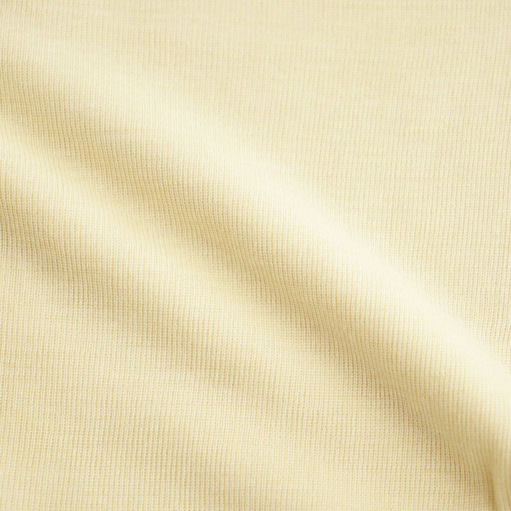 SILK BLENDED CIRCULAR RIB CREW&POLO LAYERED PULLOVER #YELLOW [KRAGLA0105]