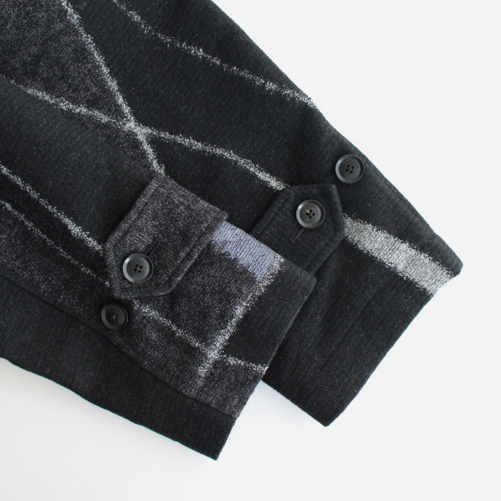 JACQUARD ZIP BLOUSON #BLACK [YK23FW0525B]