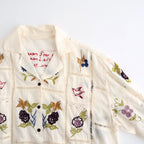 Embroidery Patchwork Shirts #ECRU [12610428]