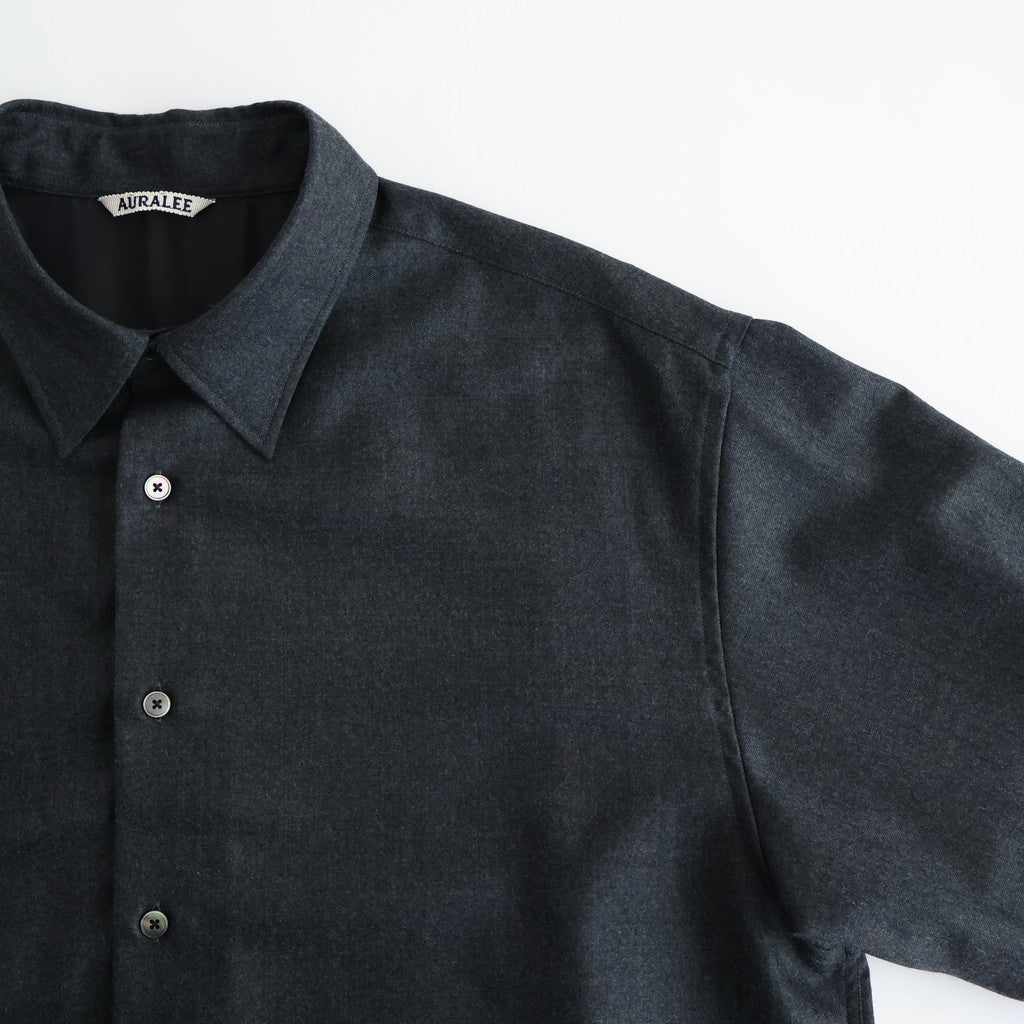 SUPER LIGHT WOOL SHIRT #TOP CHARCOAL [A25AS01OS] - ciacura 三重県
