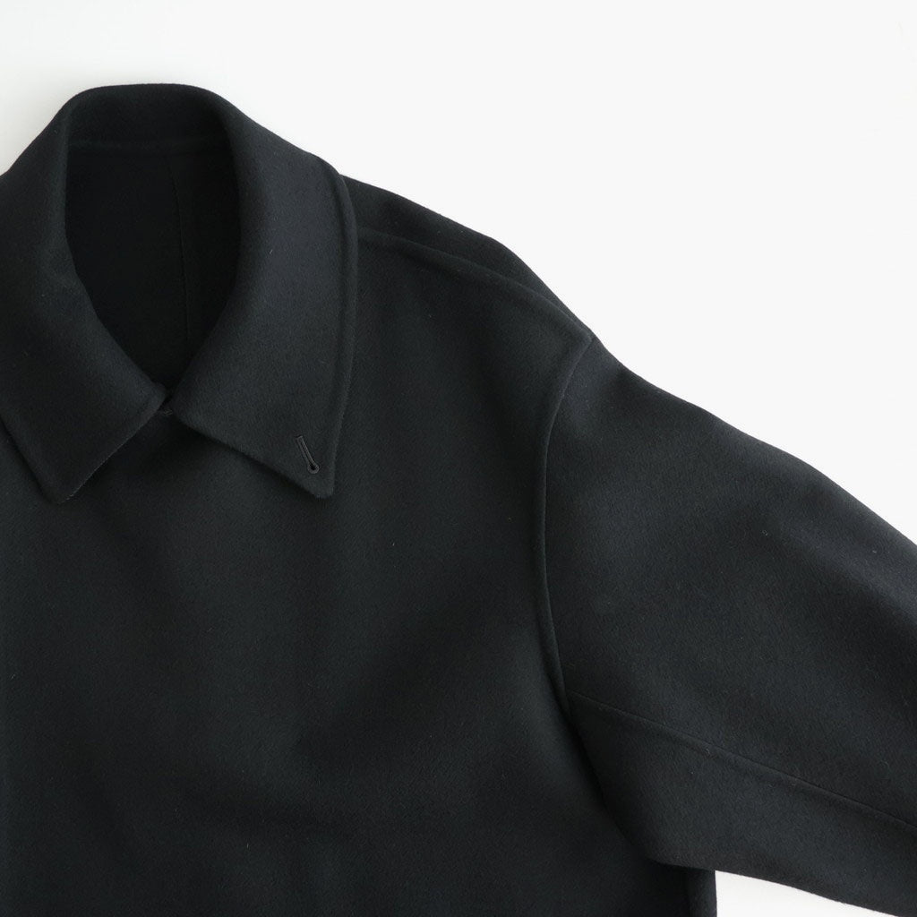 Wool Cashmere Double Breasted Rever Coat #Black [YK26FW01317C]