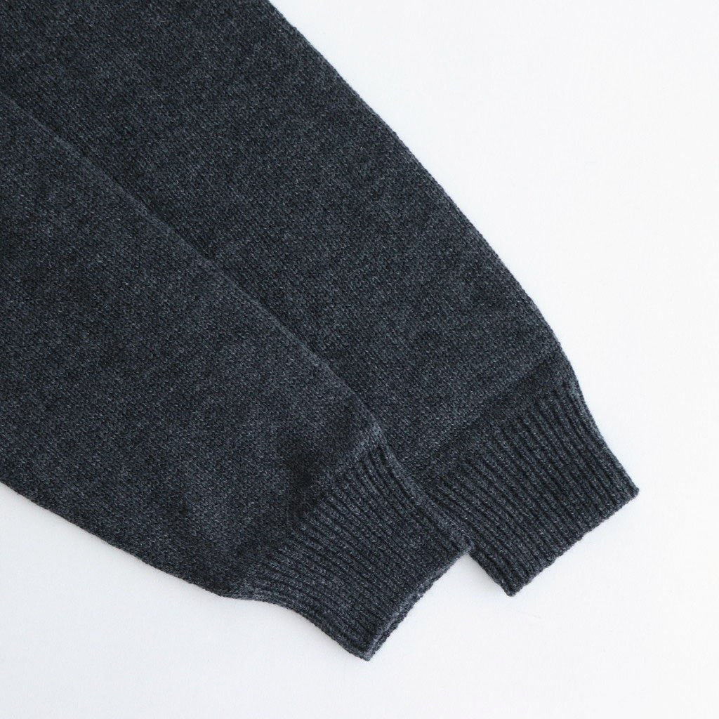 LIGHT CASHMERE KNIT V-NECK P/O #CHARCOAL [A25AV06CJ]