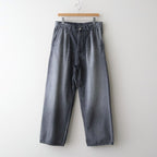 Selvage Denim Two Tuck Pants #BLACK_LIGHT FADE [GU261-40061LB]