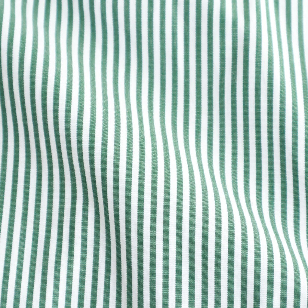 CORPORATE UNIFORM S/S SHIRT #GREEN STRIPE [FSC261-50103B]