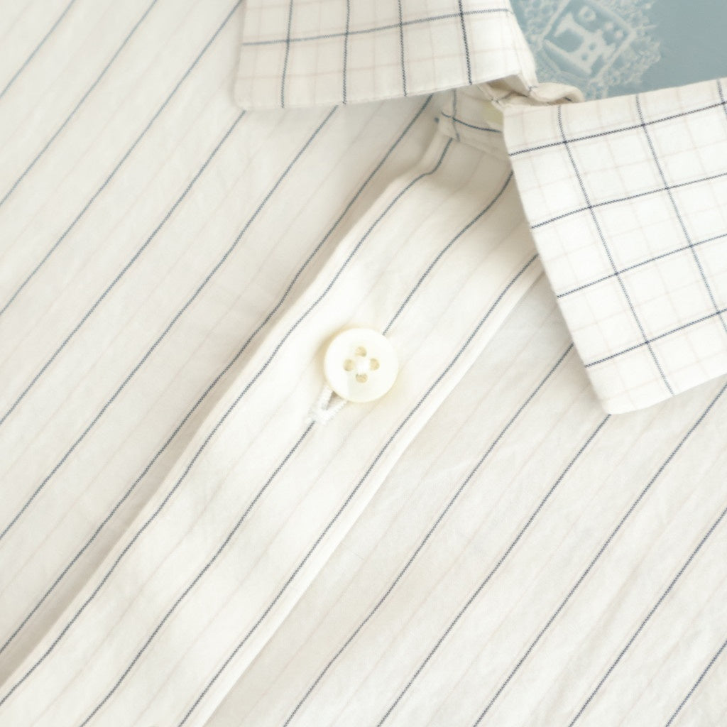 ショートスリーブトレンチシャツ #WHITE STRIPE [D126-T624]