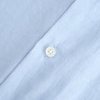 COTTON SILK OVERSIZED REGULAR COLLAR SHIRT #SAX [ST.1492]